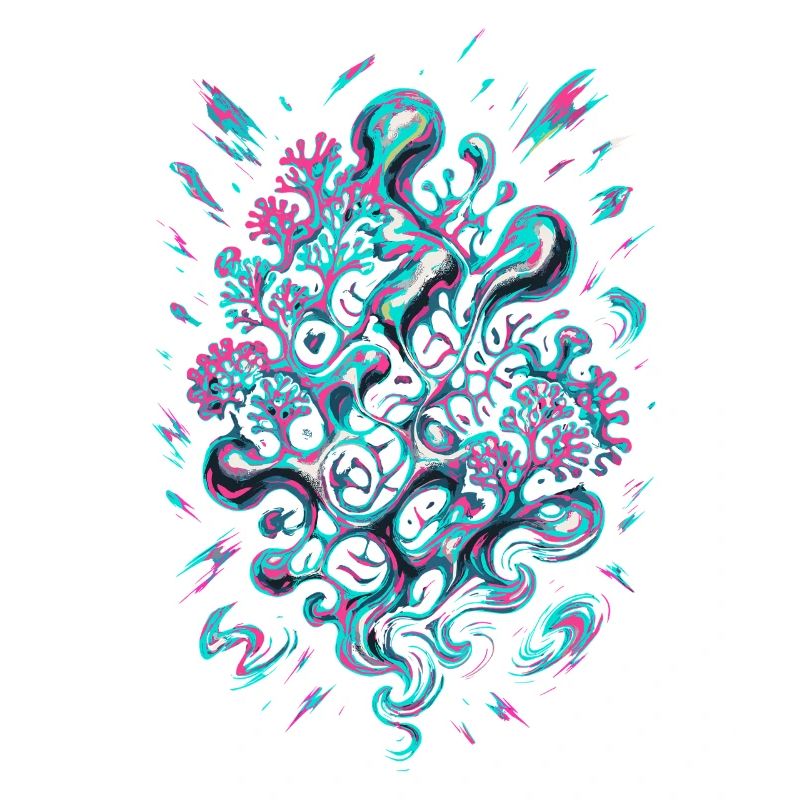 AI Abstract Coral