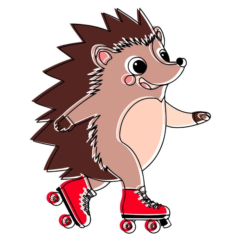 Hedgehog on rollerblades - Niglo on rollerblades