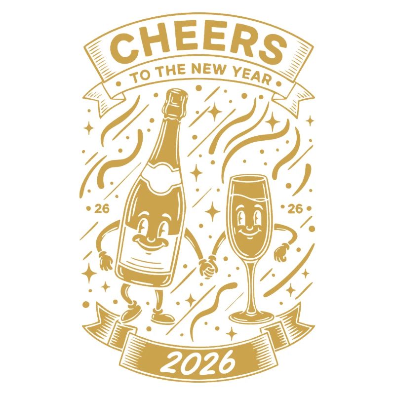 Prost auf das Design der Neujahrsfeier 2026