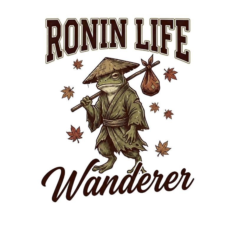  Ronin Life Wanderer Frog Samurai Japanese Ukiyo-e