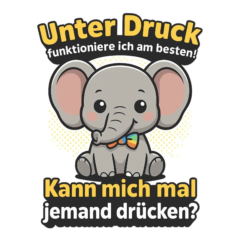 Under pressure elephant, cuddle me saying