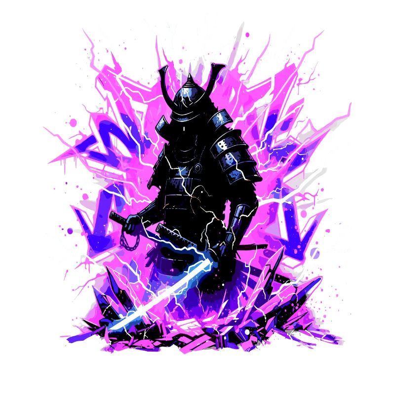 Cyber Samurai – Synthwave Katana Geist