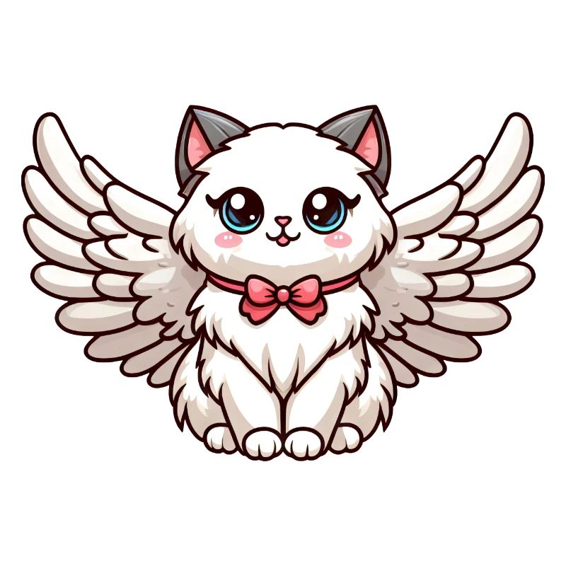 Niedliche Ragdoll-Katze im Comic-Stil mit
