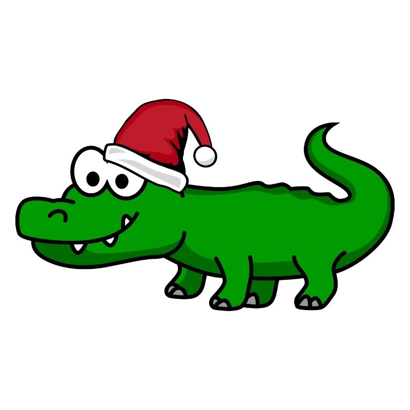 Alligator Weihnachten Comic