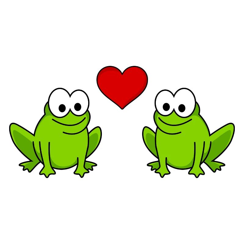 Frosch Comic Paar liebe