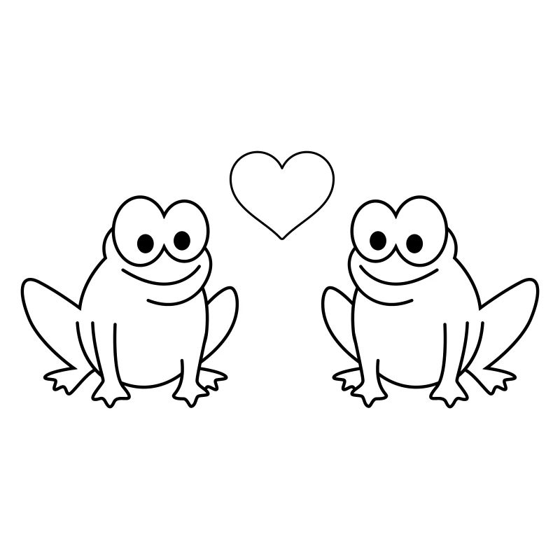 Frosch Comic Paar liebe