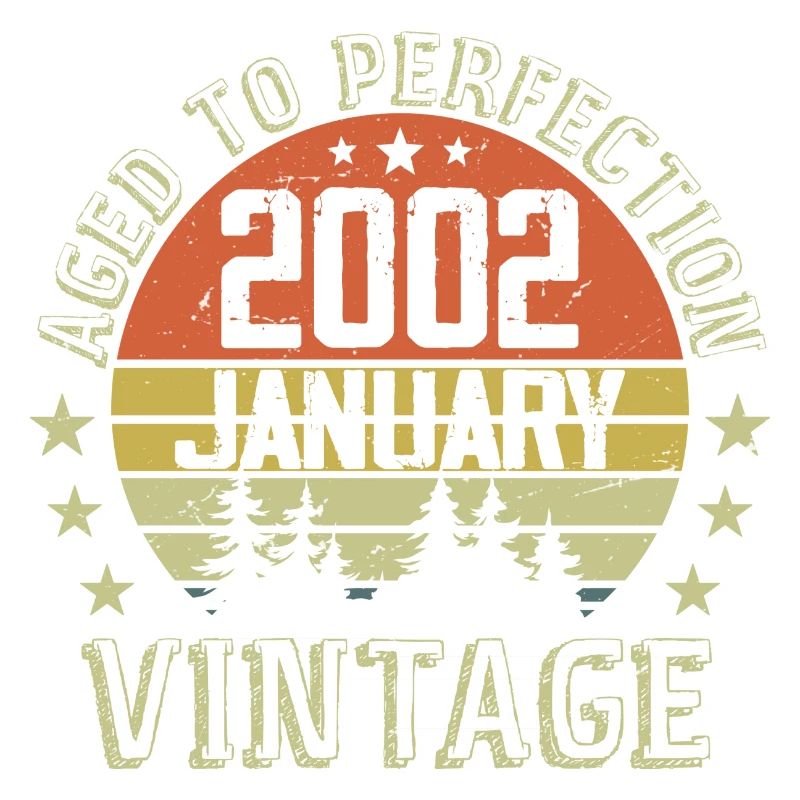 Nées En Janvier Cadeau D'anniversaire Janvier 2002