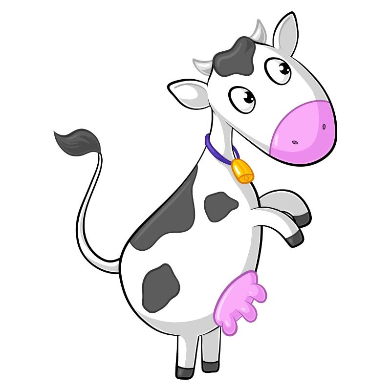 bande dessinée de vache curieuse