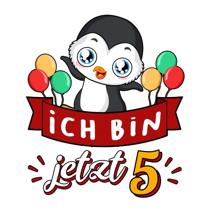 5 Geburtstag Jahr Penguin Kindergeburtstag