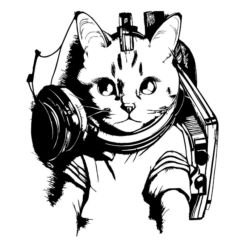 cool cat as DJ