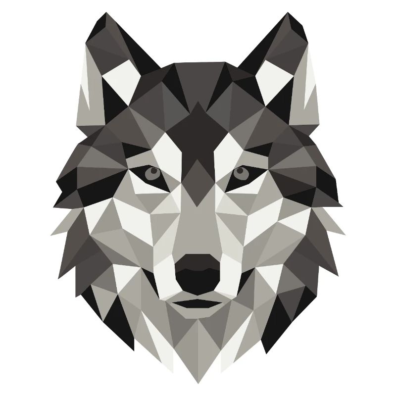Wolf Head Lowpoly Geometry