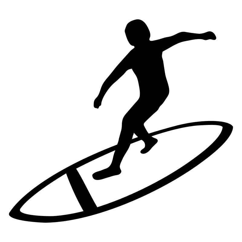 Hobby Surfer Silhouette