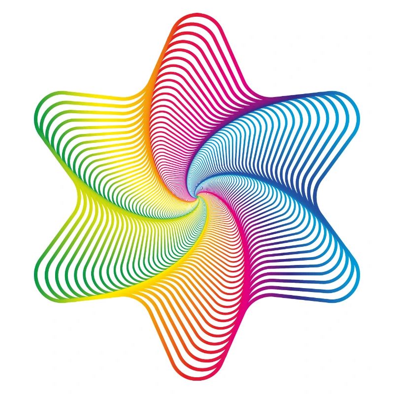 Star - illusion, multicolored