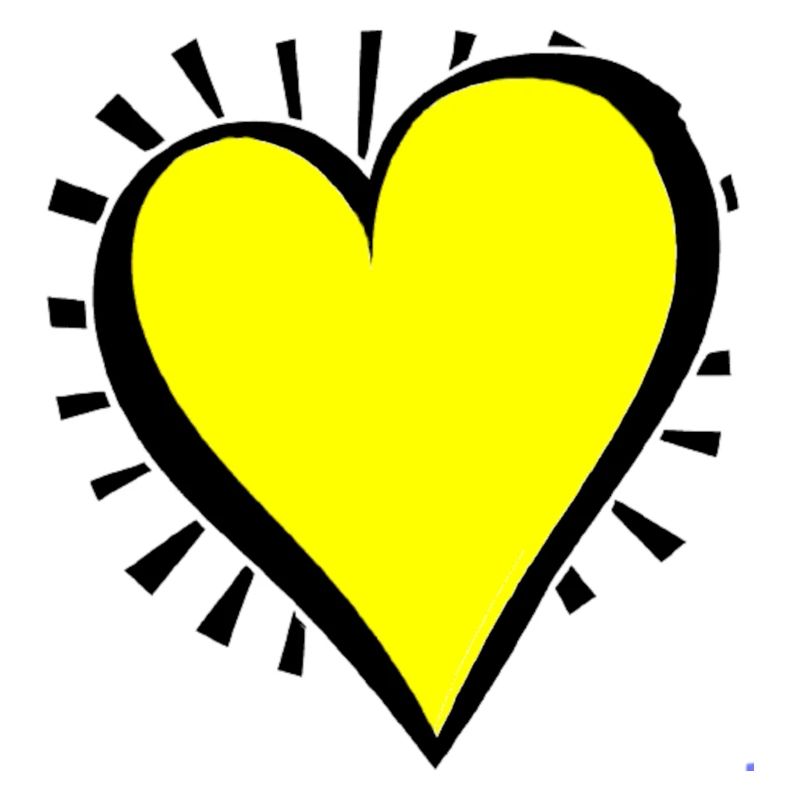 Herz gelb Geschenkidee Liebe Sonne