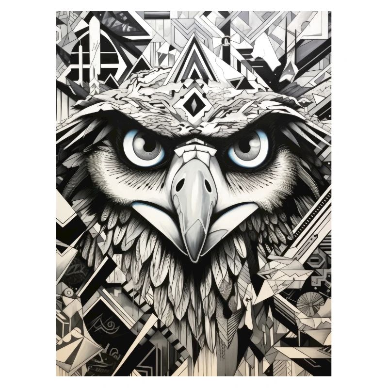 Aigle Géométrie Abstraction Graffiti