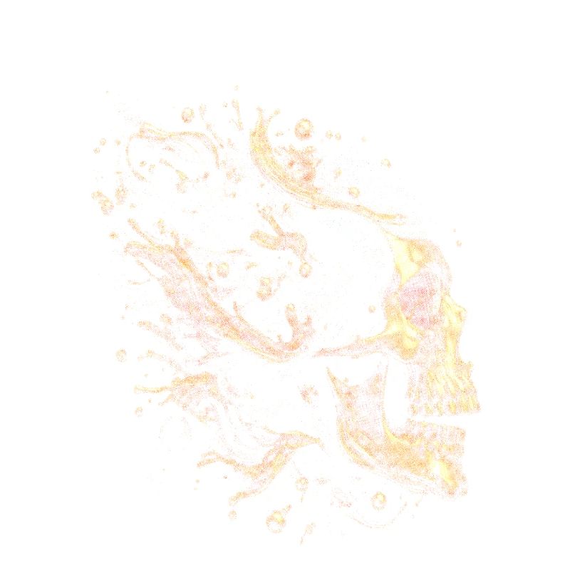 Golden Skull Design Rockereon Gothic Statement