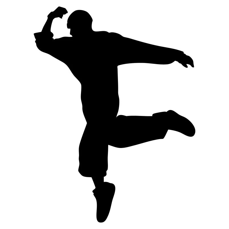 Silhouette B-Boy – Mouvement de breakdance