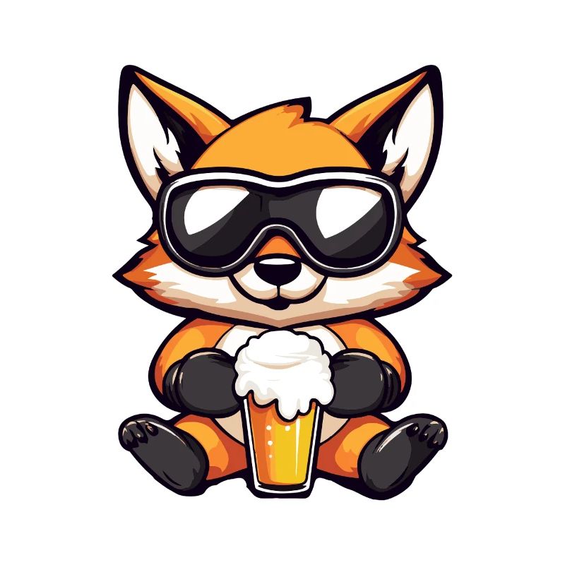 Fuchs Apres Ski Bier Comic