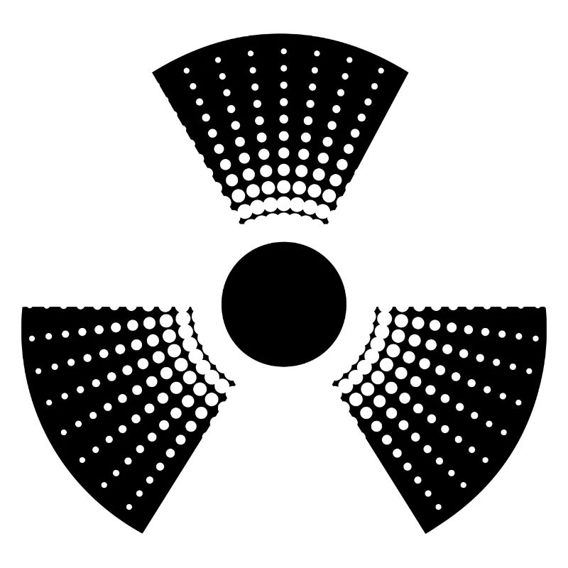 atom symbol radioactive atomic sign danger eight