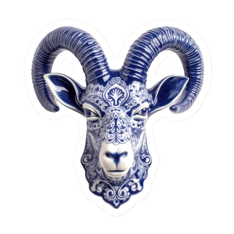 Ceramic deer head