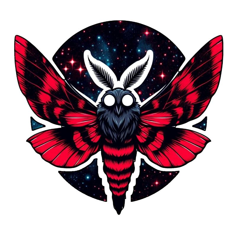 Kosmische Motte - Kunst Folklore Mottenmann