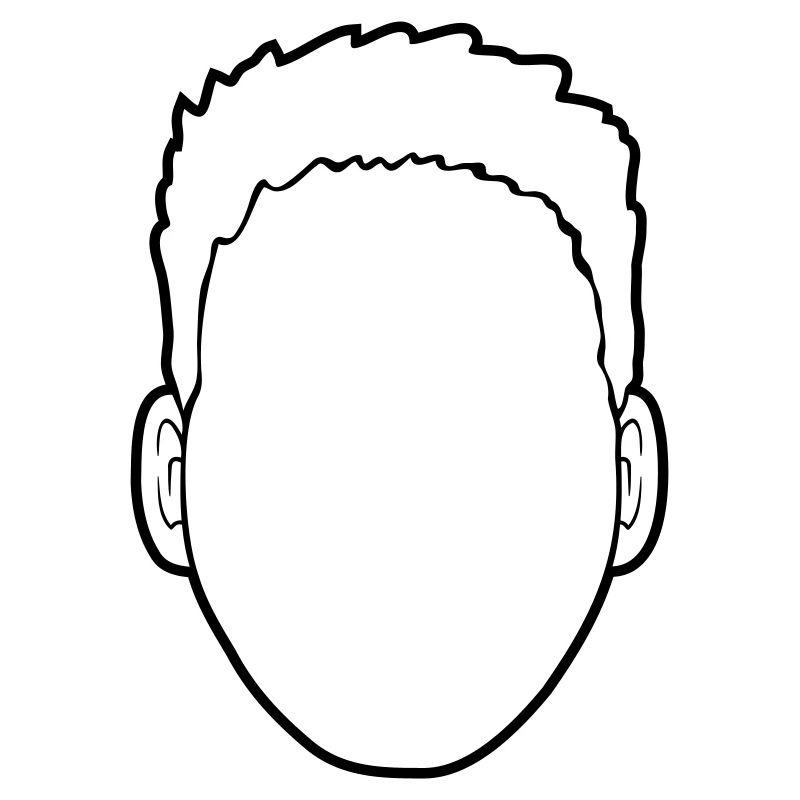 Contour Conception de tête sans visage