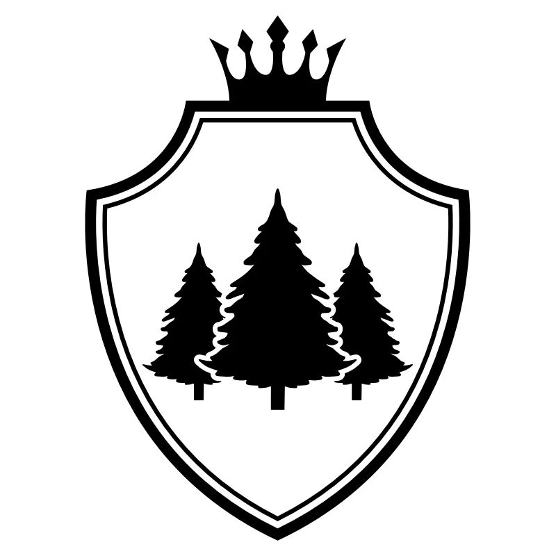 Baum Wappen Wald Tanne