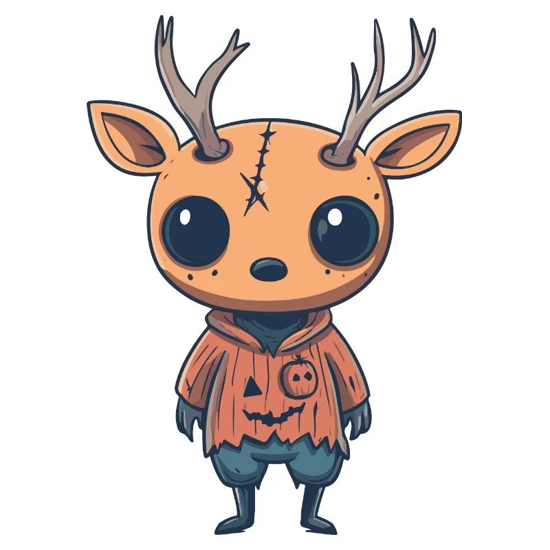 Deer Halloween Comic Funny