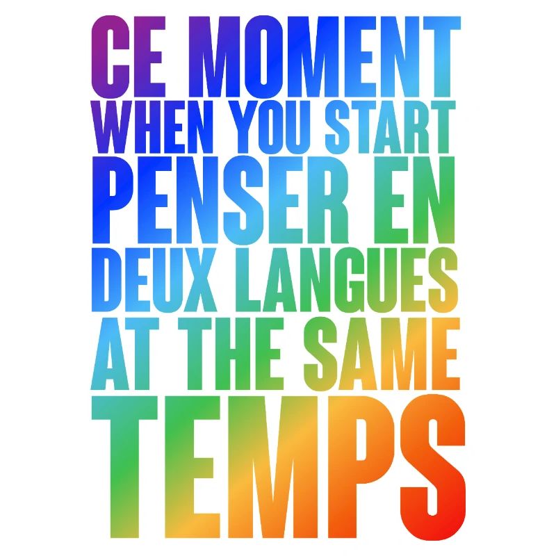 Motif de pensée multilingue en dégradé de couleurs