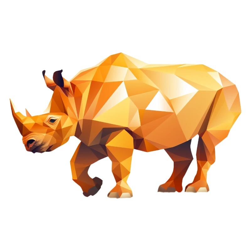 Conception du logo Rhino Low Poly