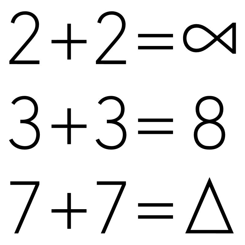 Hipster Math Ace Style expect infinite triangle