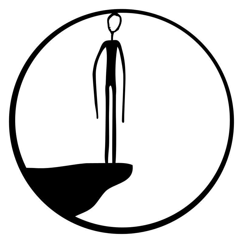 round cliff moon circle night black alien man