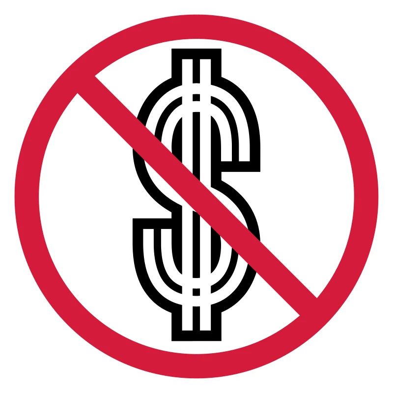 aucun signe dollar interdit symbole signe argent