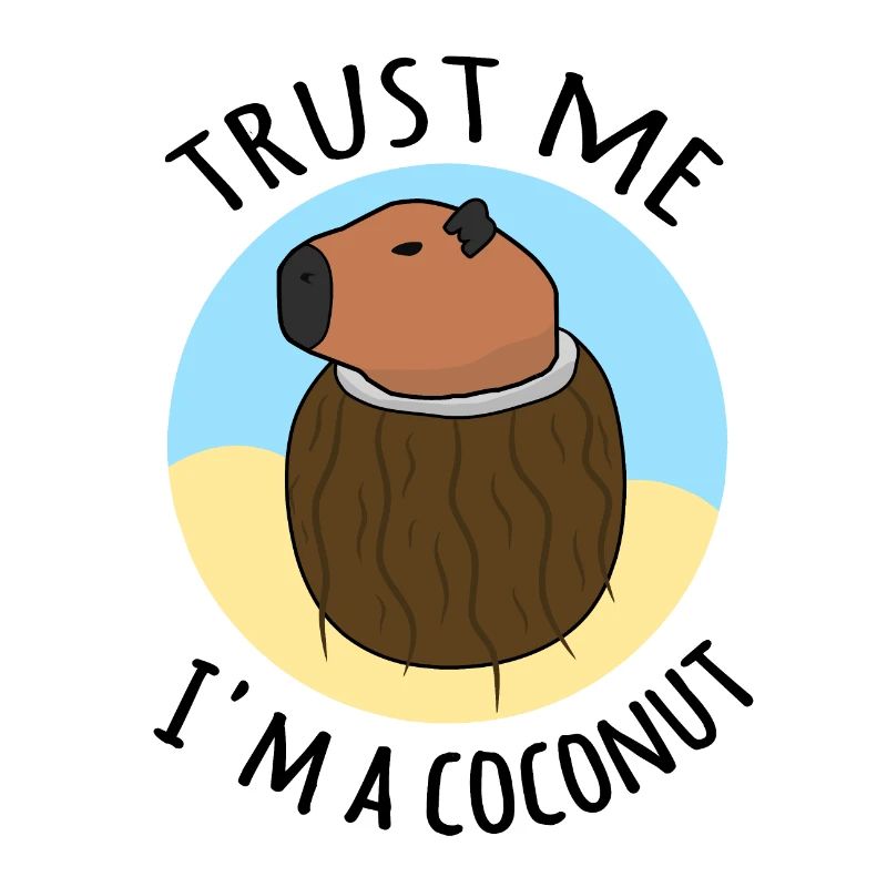 Trust me I'm a coconut capybara meme