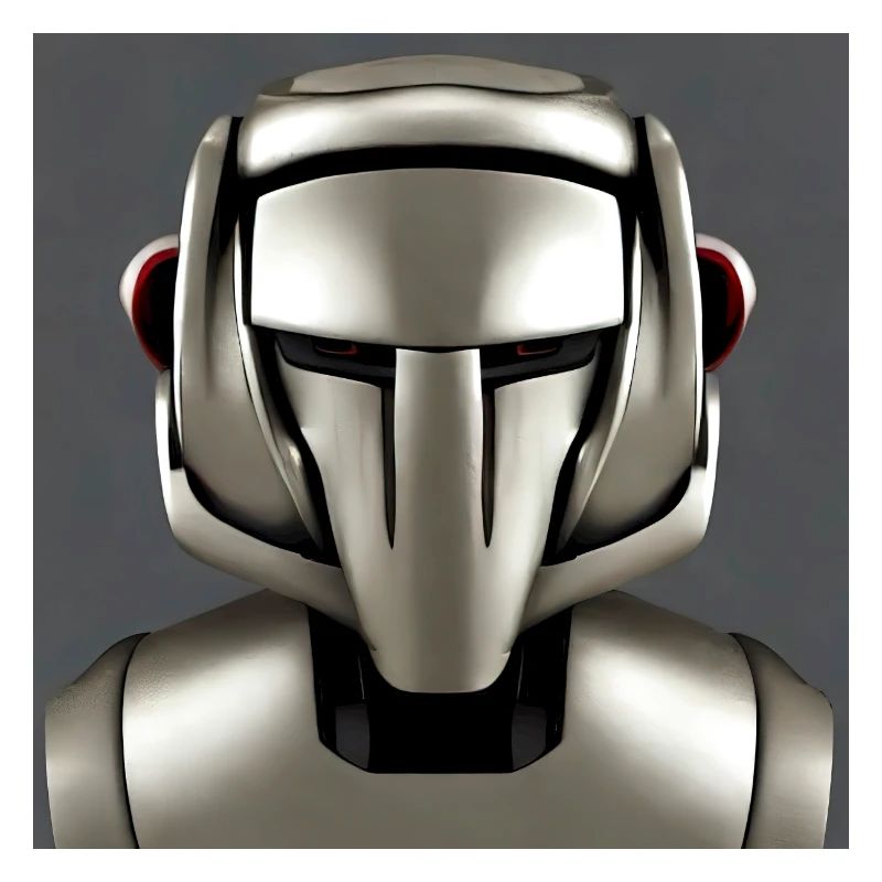 Buste d’un cyborg Buste de robot futuriste