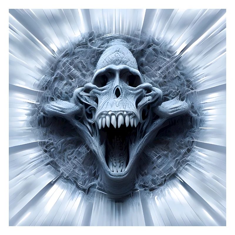 Affenschädel, Monkey Skull, Schädel, Digital Art