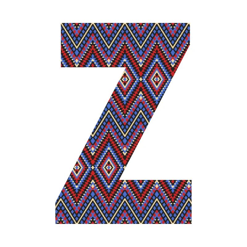 Monogram Letter Z- geometric pattern