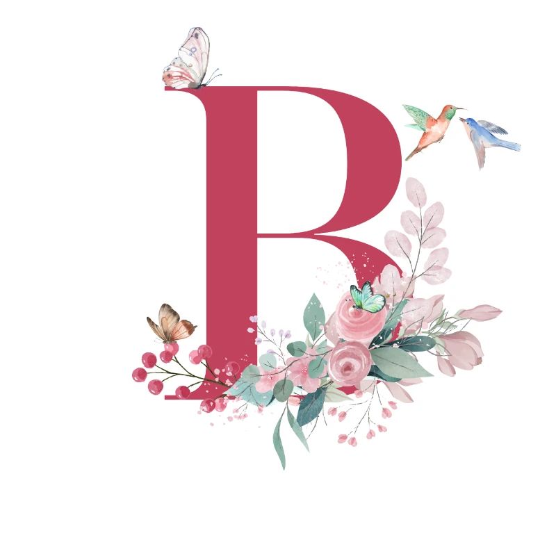 Buchstabe b floral - Geschenkidee