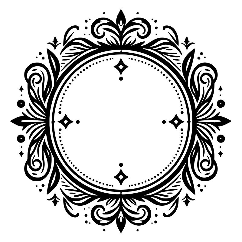 Ornament Frame Round