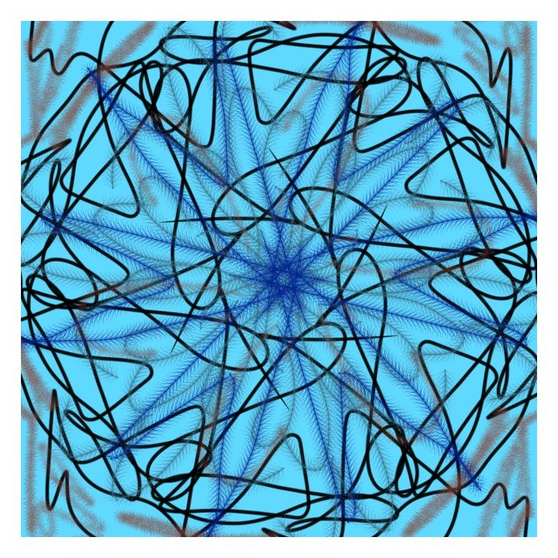 abstrakter blauer Stern