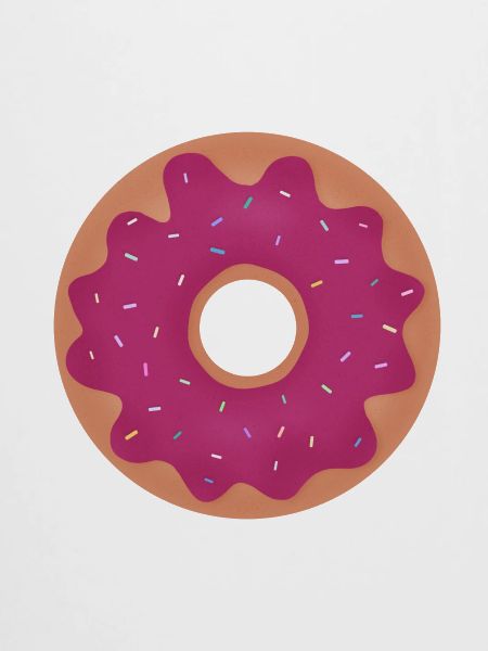 Donut mit pinker Glasur