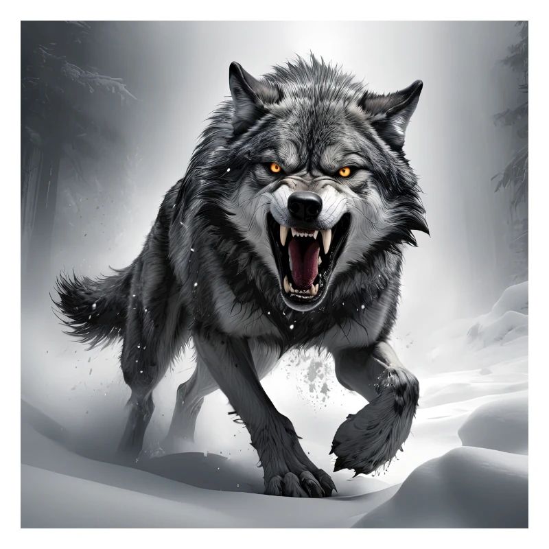 Wolf Animal Vector Nature Illustration Design Wild