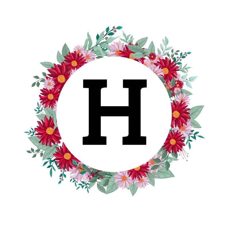 Buchstabe h Blumenkrone