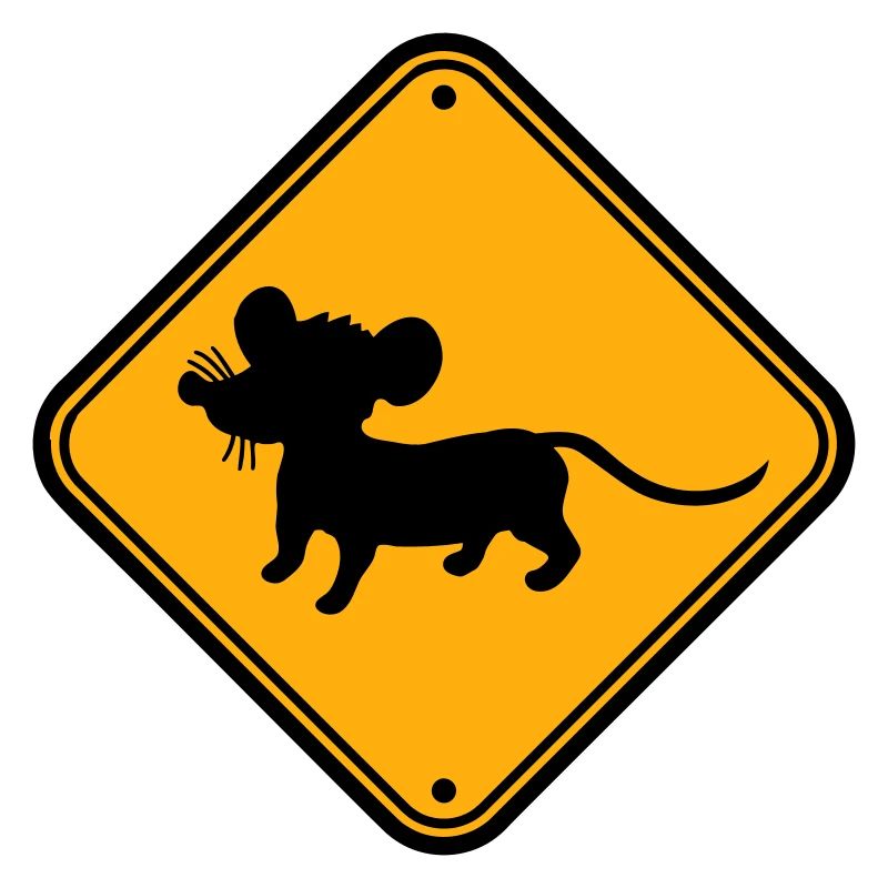 Evil Mouse Bouclier Avertissement Attention Attention Danger