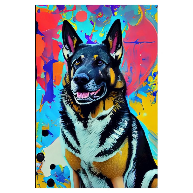 Modernes Pop-Art Print | bunt | German Shepherd
