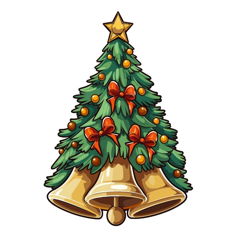 Christmas tree with bells plus decoration