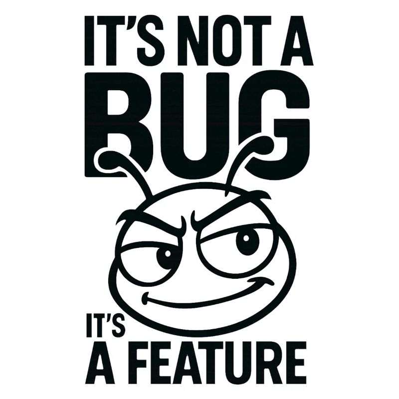 It’s not a bug, it’s a feature Perfekt für Nerds