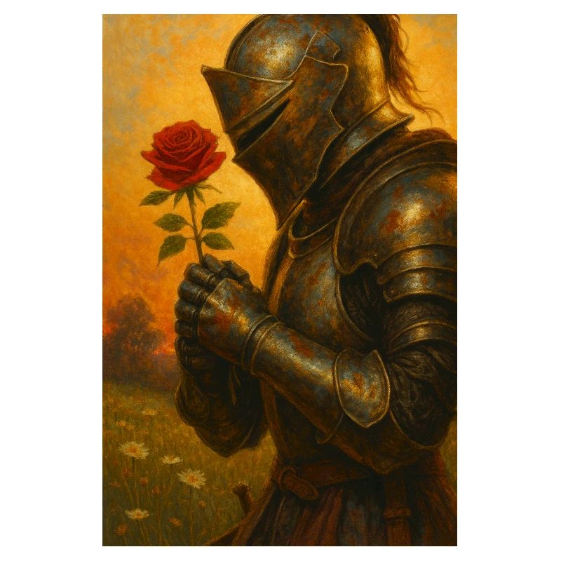 Ritter mit Rose