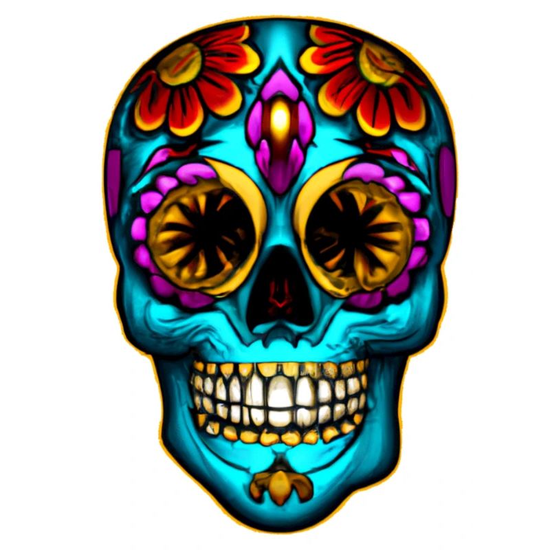 Skull Mexican Style, Día de Muertos