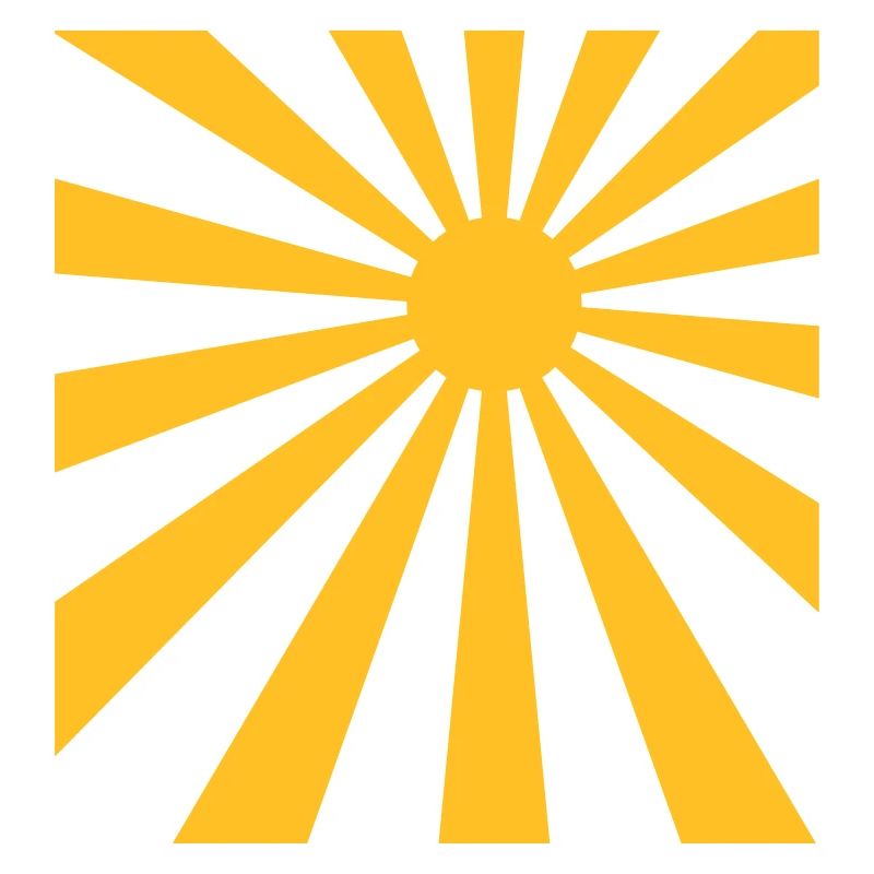 Sun rays rectangle design